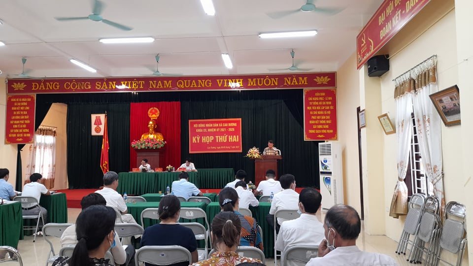 Kỳ họp thứ 2 HĐND xã Cao Dương khóa XX nhiệm kỳ 2021 – 2026